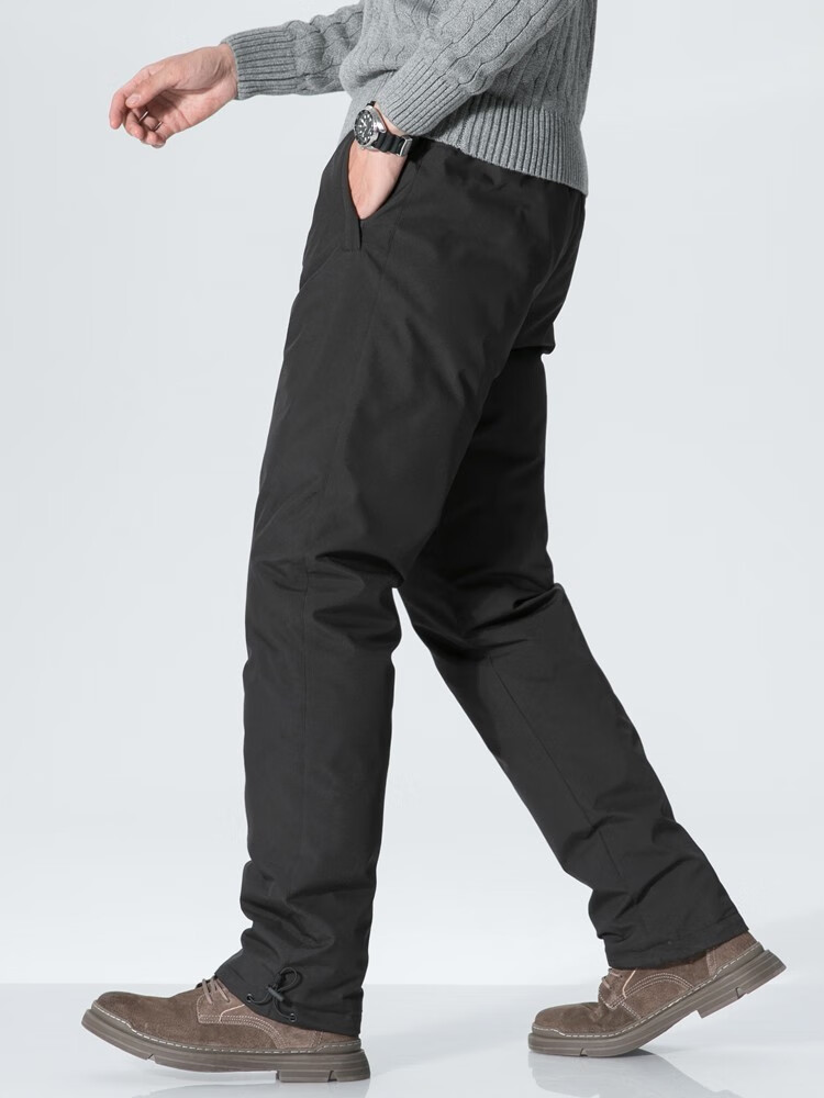 master polo保罗【鹅绒裤】羽绒裤男士外穿宽松高腰加厚防风裤中年