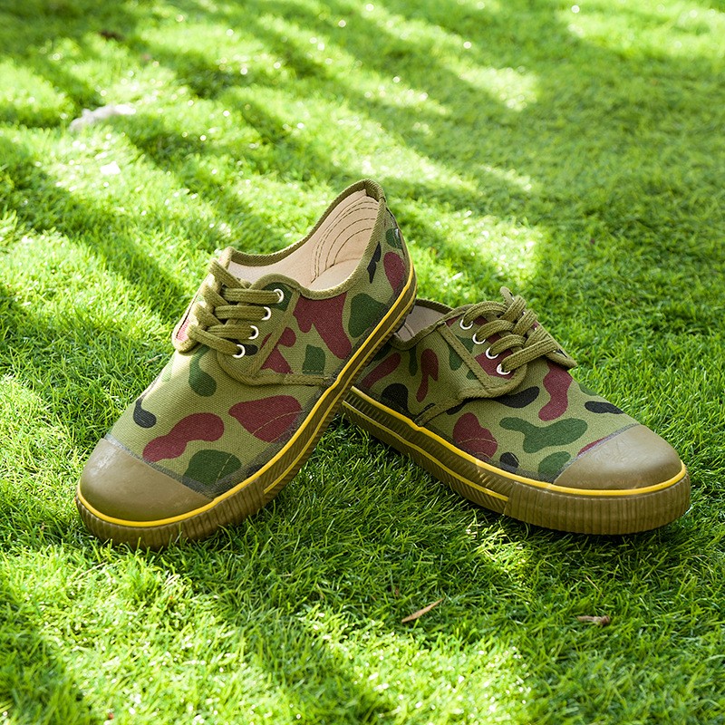 百年利永解放鞋男工地民工劳动干活劳保鞋迷彩鞋子军训用防滑厨师鞋