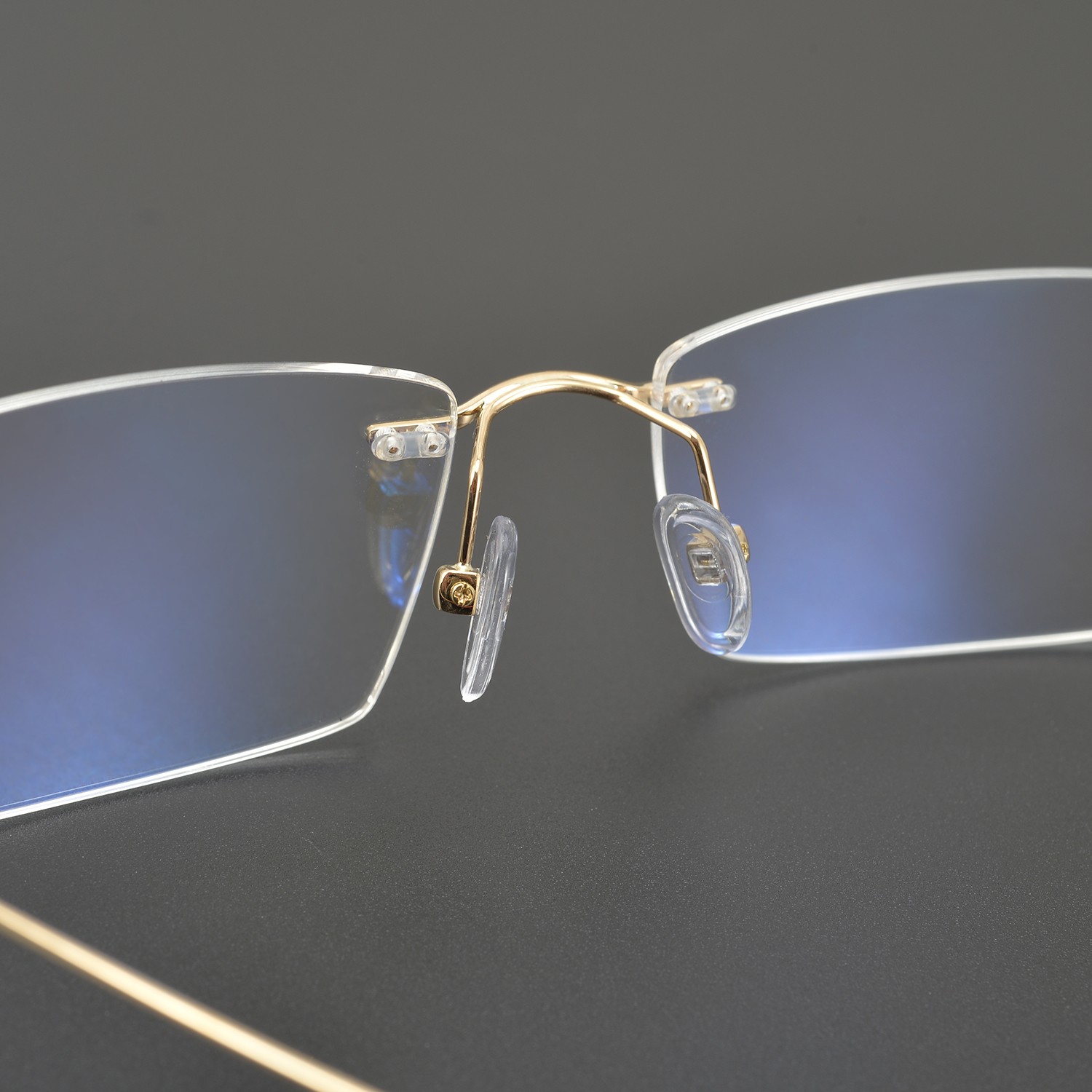 18k黄金眼镜金眼镜框近视眼镜架男超轻k金眼镜无框过节送人优选礼品