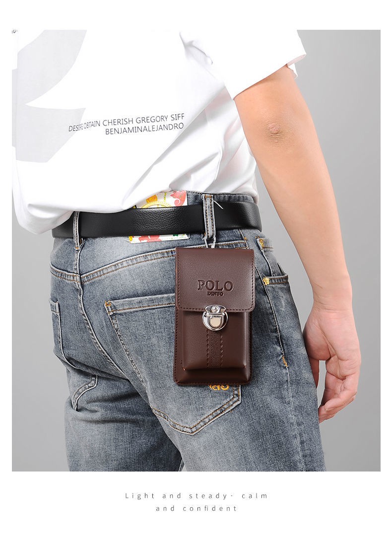 途尊kingtrip新款手机包腰包男士工地干活皮套可放烟盒挂钥匙穿皮带多