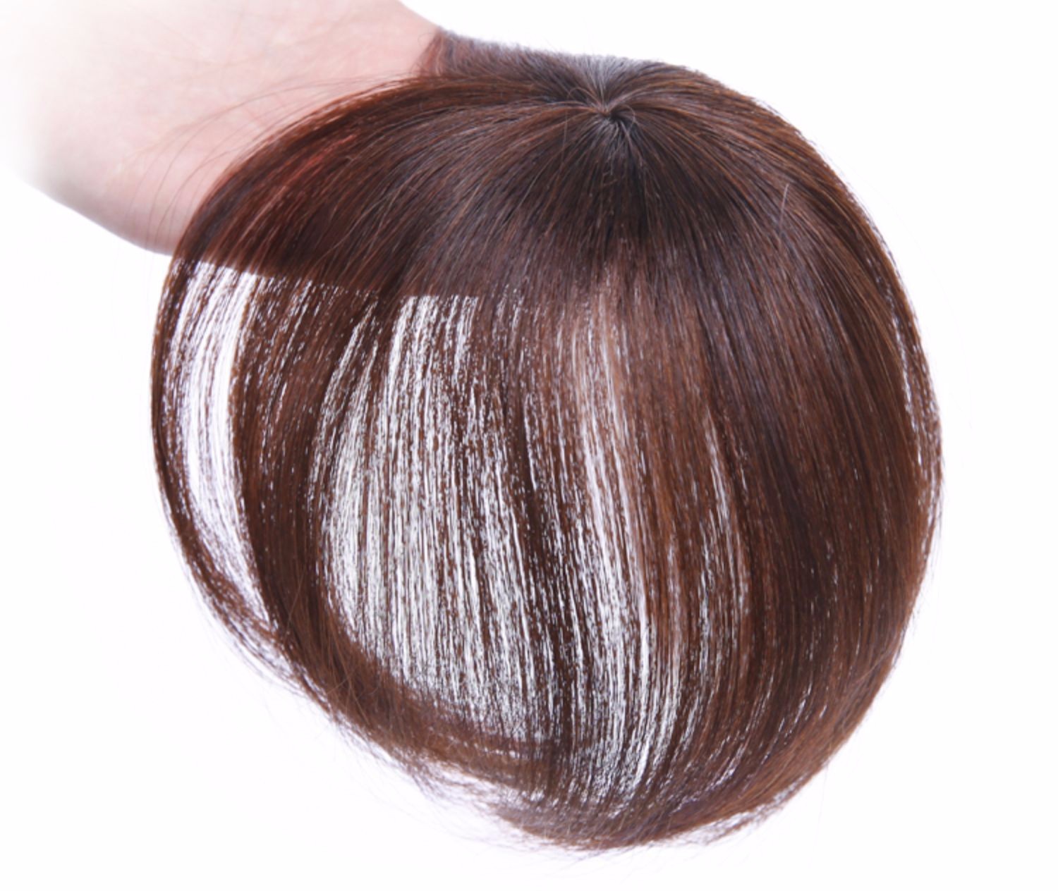 真发假发片一片式头顶补发片蓬松遮白发迷你头顶补发盖女20cm长度自然