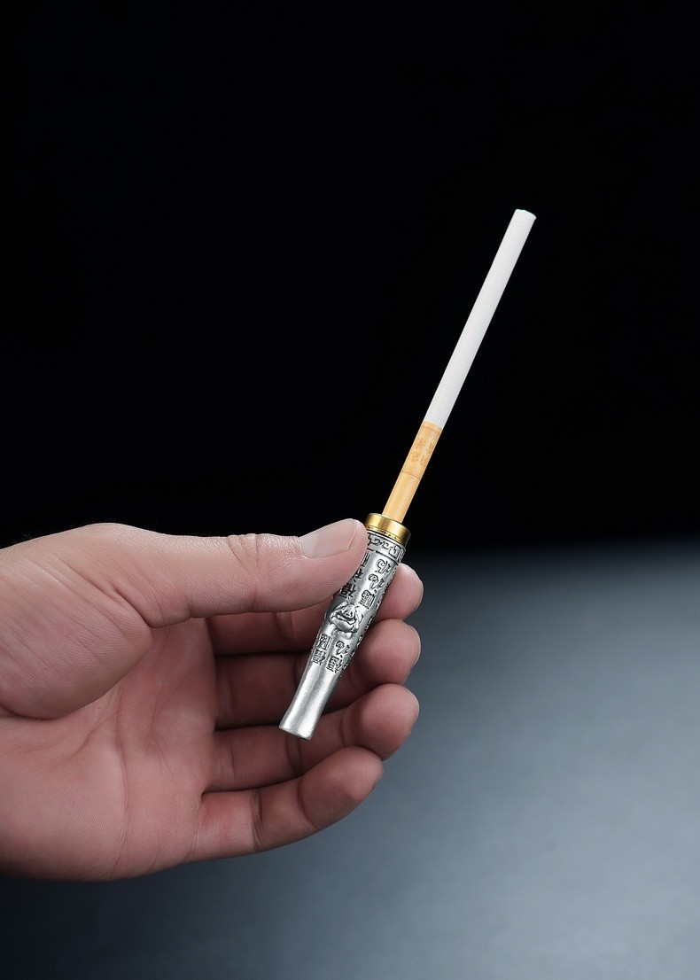 德国mooii正品纯银烟嘴过滤器男士可清洗循环型中支细支烟嘴专用高档