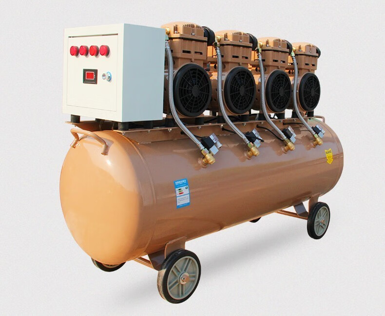 飞豹静音无油空压机充气泵大型工业级空气压缩机220v喷漆木工家装打