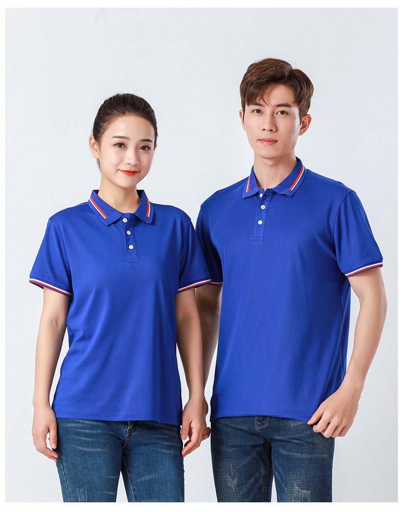 韩意礼翻领短袖t恤工作服定制企业广告衫薄款透气工厂厂服工装团体