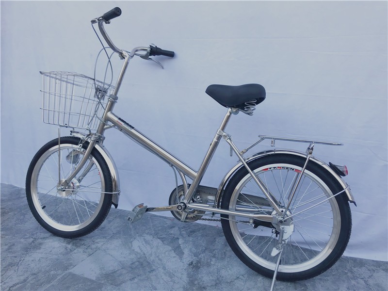 上下班载人不锈钢自行车3速内三速前轴发电感光前灯150173cm22英寸