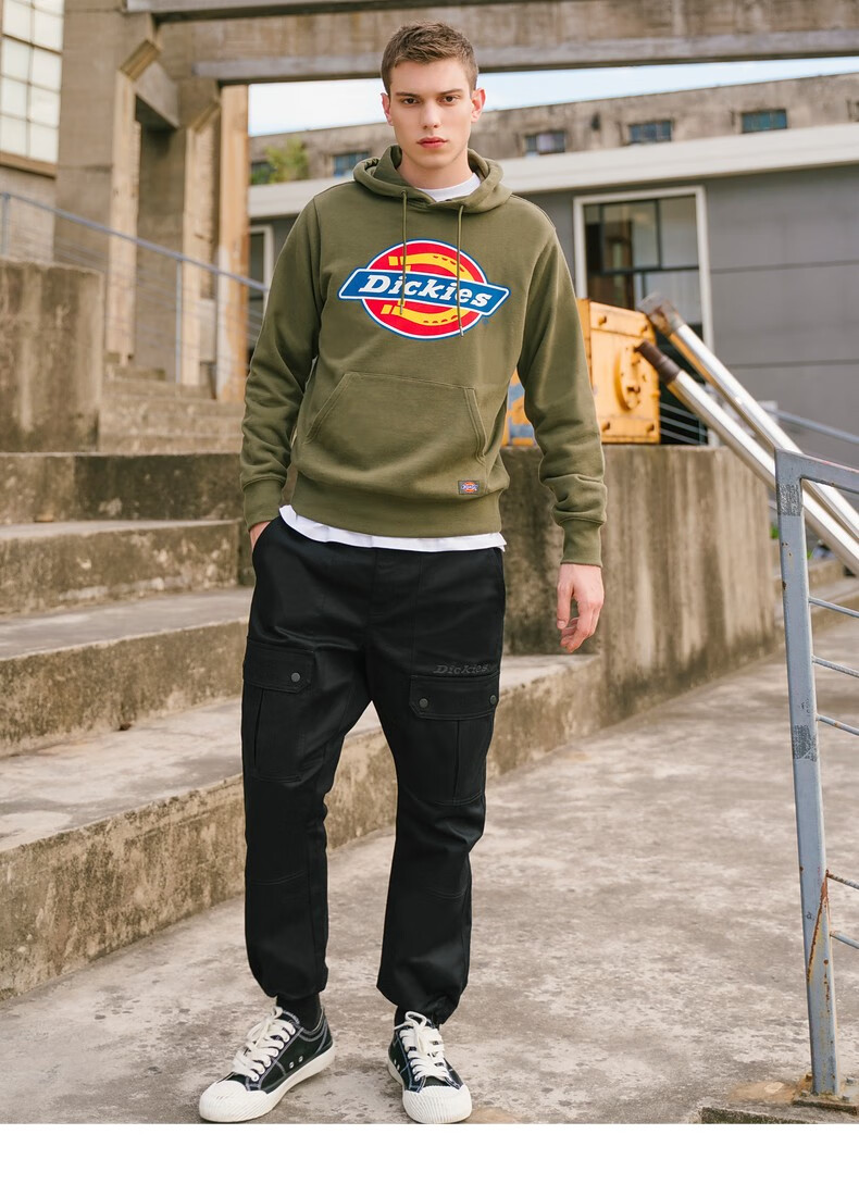 dickies卫衣迪凯斯官方刺绣logo印花中性情侣毛圈布连帽男卫衣运动