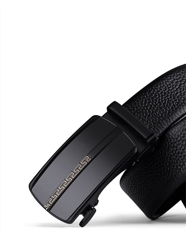 博迈伦品牌皮带男自动扣腰带真皮商务休闲头层牛皮韩版男士裤带礼盒装