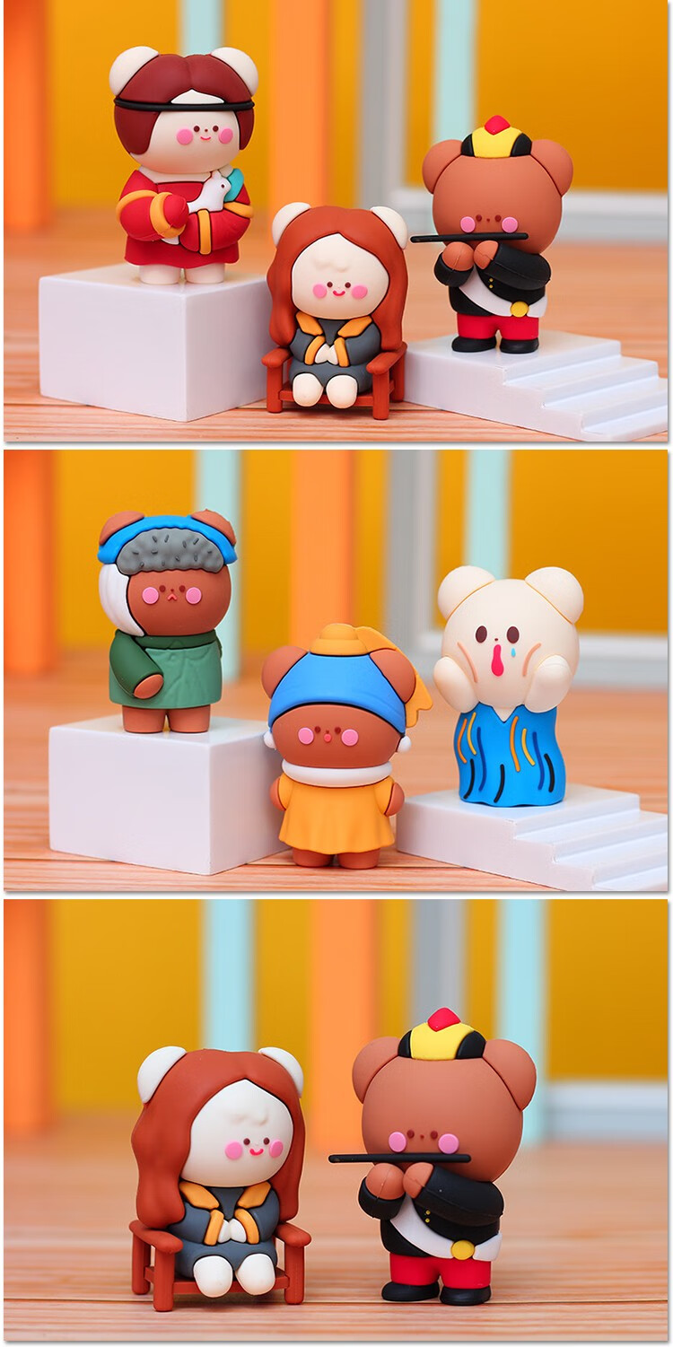 红胶囊世界名画盲盒二代系列盲盒盒蛋福袋肓盒摆件盲盒 一套生日礼物