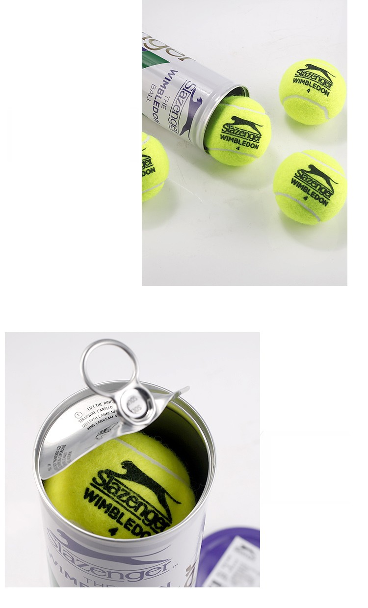 slazenger史莱辛格网球白铁罐装温网比赛用球筒装高弹耐磨训练球温网