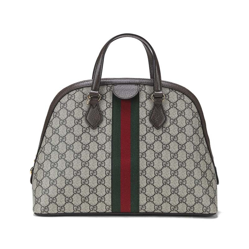 春季特卖gucci古驰ophidia系列gg中号手提包棕色