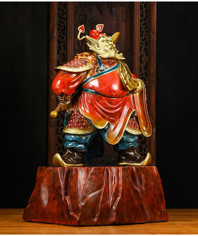 润金阁 全铜天师钟馗摆件招财 送朋友乔迁新居礼品 办公室摆件 家居