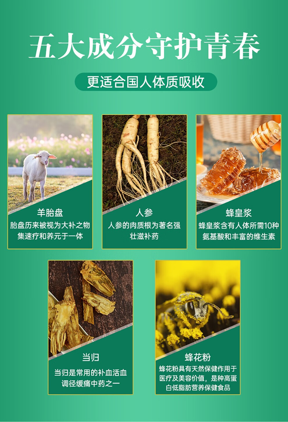 国进口康百力羊胎盘素胶囊适搭卵巢保养羊胎素大豆异黄酮黄体酮调理