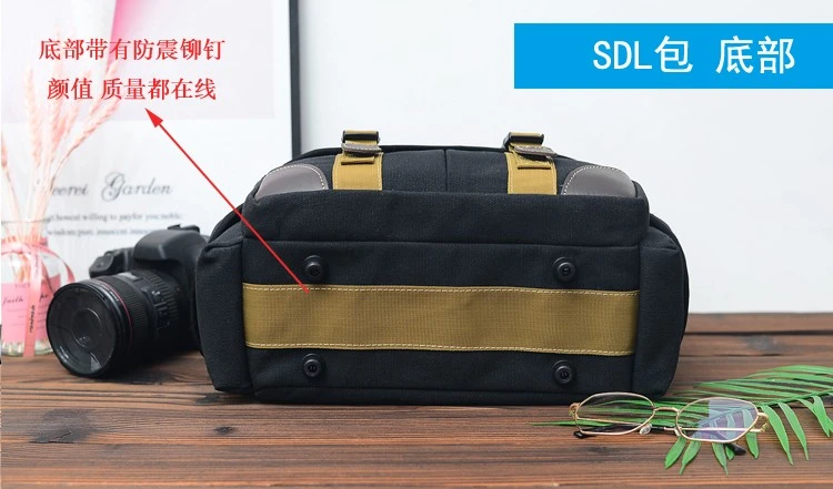 Camera bag men's and women's SLR micro-single camera bag Sudiro single shoulder suitable for 650D800D700D750D850D200D khaki Camera bag men's and women's SLR micro-single camera bag Sudiro single shoulder suitable for 650D800D700D750D850D200D khaki