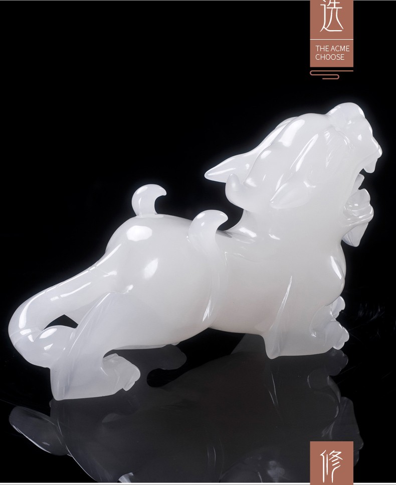 玺翰雅royhoye天然玉石貔貅摆件艺术品新中式软装居家玄关酒柜书房