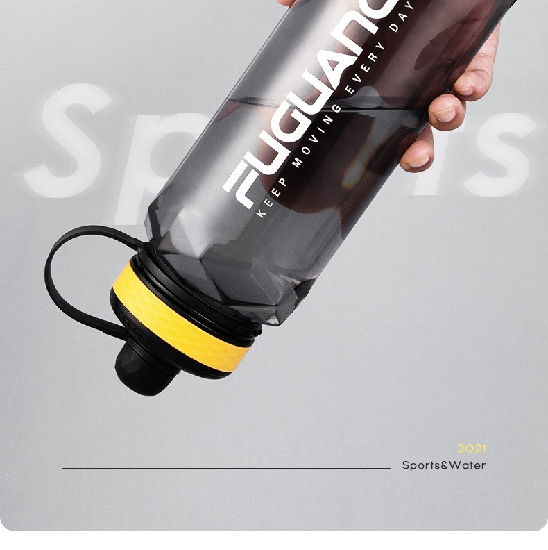 富光水杯大容量塑料耐高温食品级太空杯成人便携健身运动水壶带茶隔