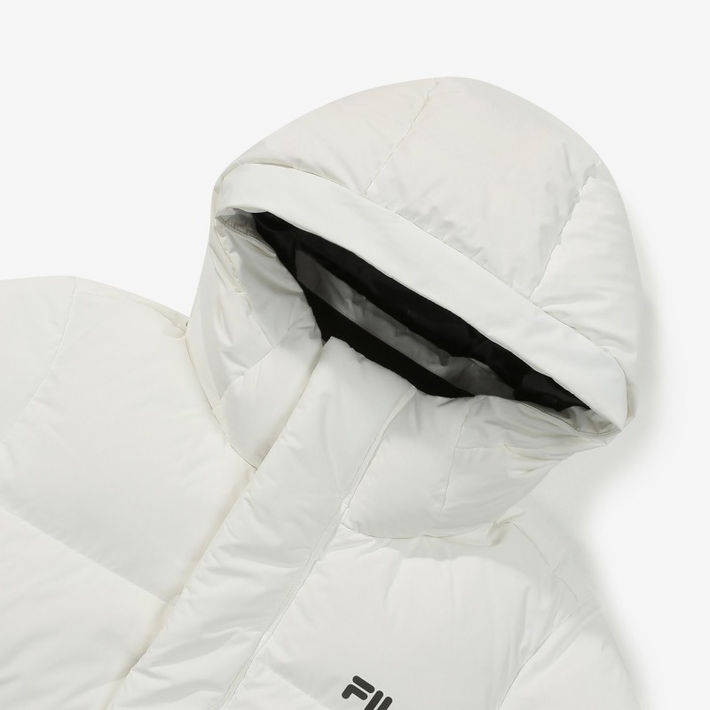 fila 韩国斐乐 服男女长款黑白潮牌厚冬季情侣款运动外套女棉服 c3