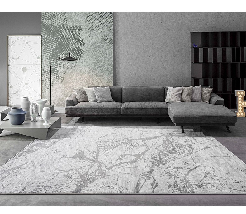 微龙土耳其进口地毯客厅沙发毯茶几垫灰色高档书房别墅房间床尾卧室