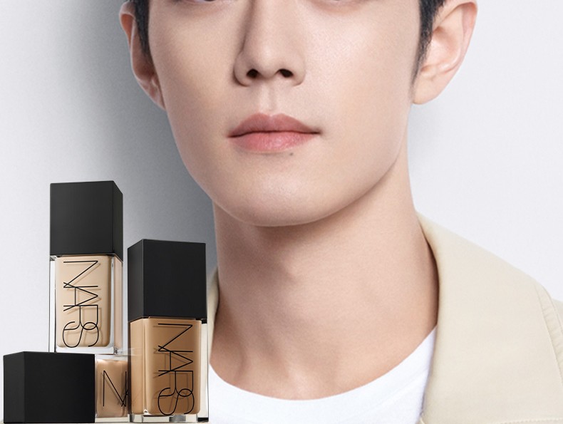 肖战代言nars纳斯粉底液超方瓶流光美肌粉底液亮泽哑光妆效女士护肤