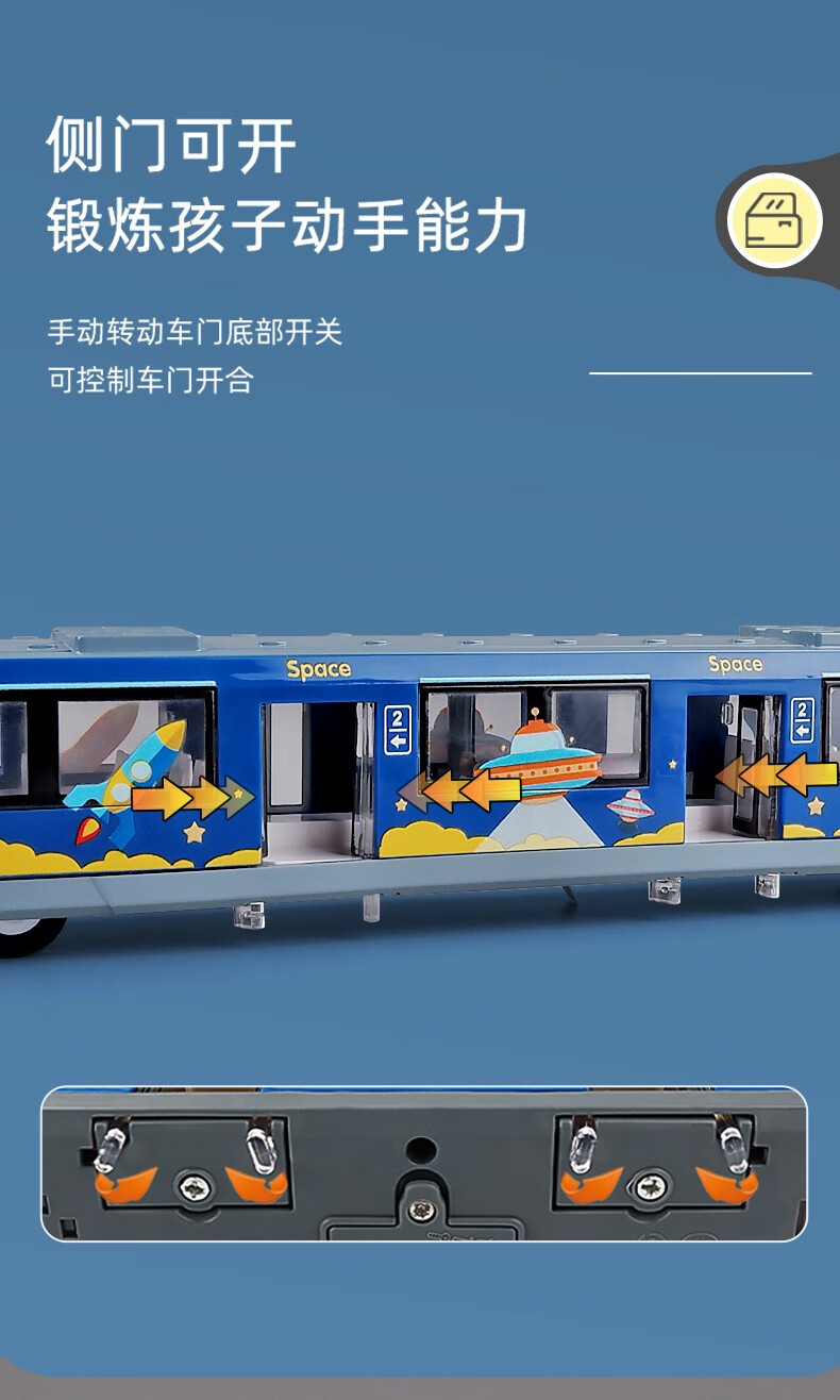 【卡威(kiv)合金轻轨模型】卡威(kiv)合金地铁玩具模型火车仿真轻轨