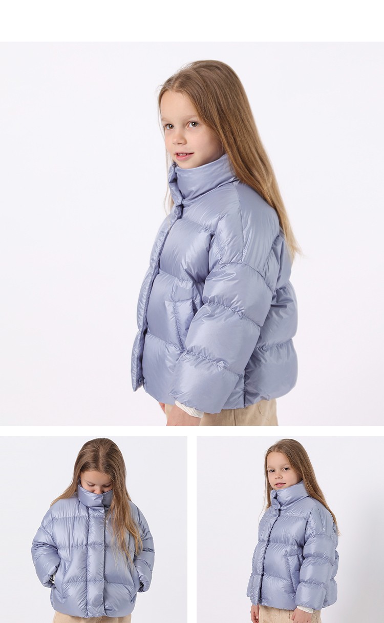 【拜年服】marcjanie马克珍妮新款童装儿童冬装女童护领宽松羽绒服