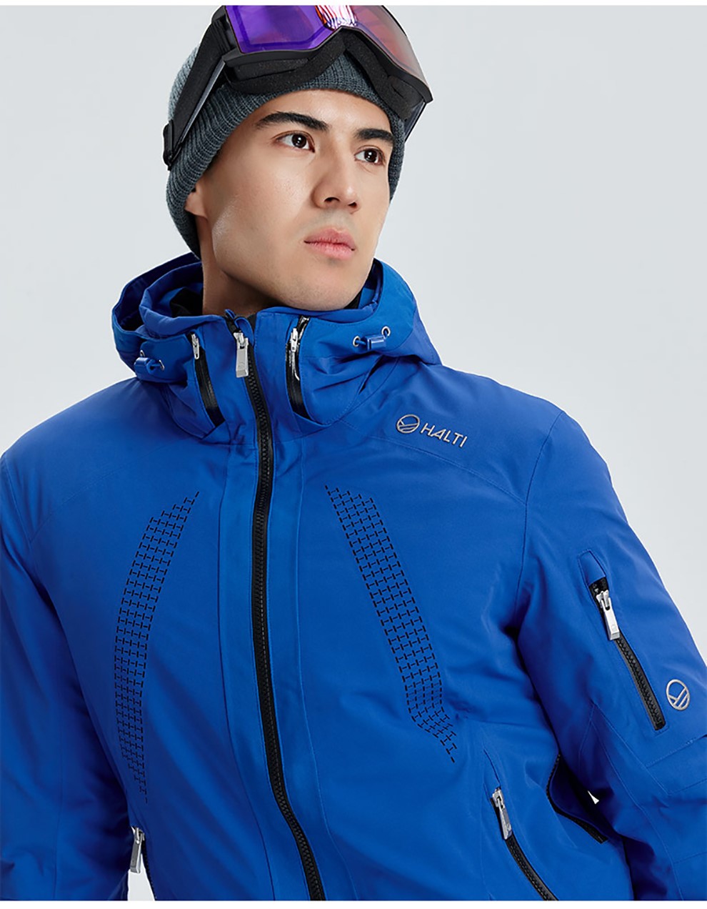 芬兰halti运动滑雪primaloft丝绵填充防风保暖防泼水弹力男士滑雪服防