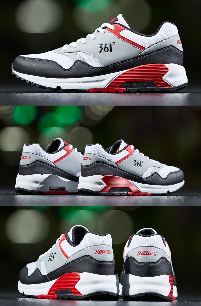 361男鞋运动鞋夏季新款361度男士网面透气跑鞋减震气垫跑步鞋学生休闲