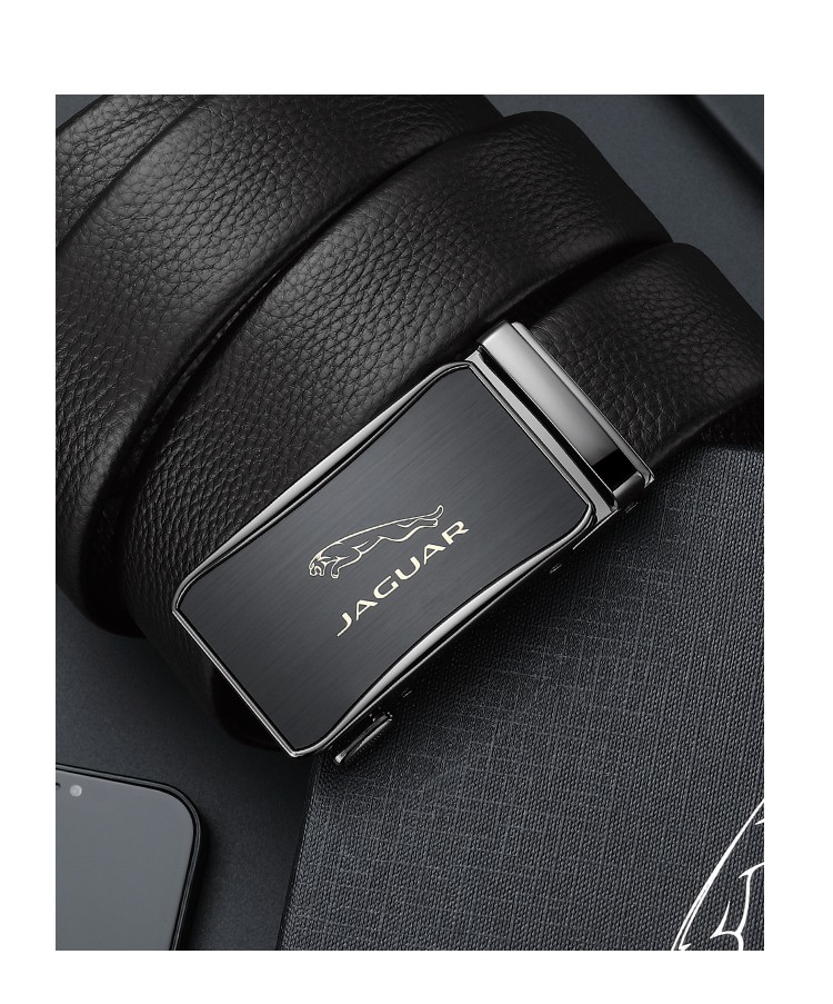 捷豹jaguar皮带男士轻奢商务休闲腰带百搭潮流自动扣裤带男朋友老公