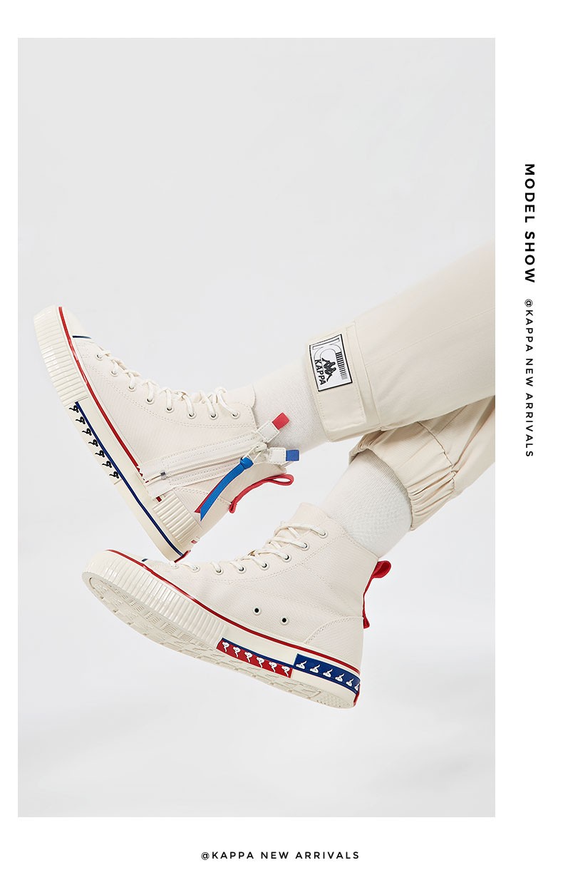 kappa卡帕硫化鞋2022新款情侣男女休闲板鞋运动鞋小白鞋k0cw5vs30黑色