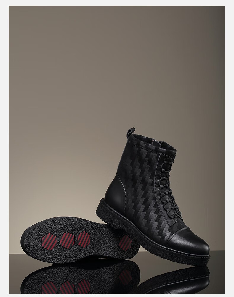 克雷斯丹尼chrisdien deny女鞋靴子冬季户外加绒时尚马丁靴休闲皮靴