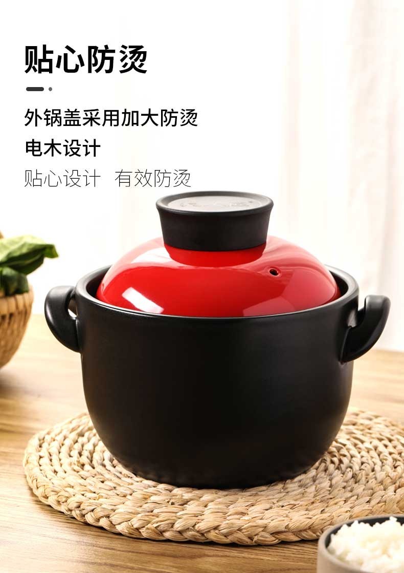 泥火匠双盖煮米饭砂锅炖锅家用燃气灶专用陶瓷煲汤焖饭干烧炖肉锅双盖