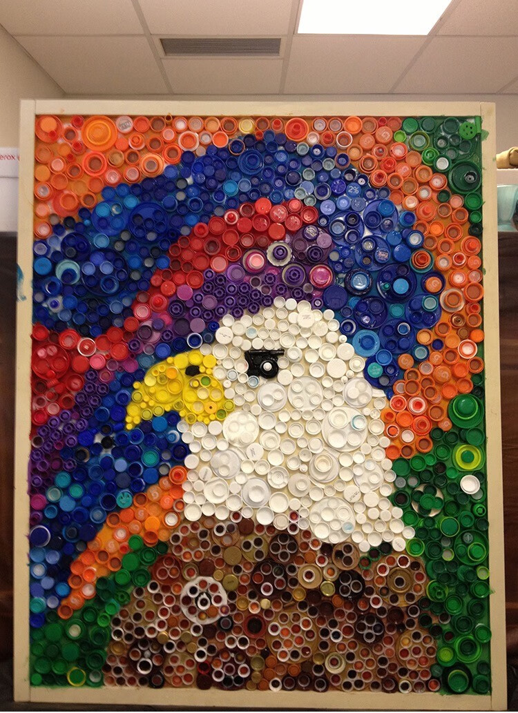 京橘diy手工材料彩色塑料瓶盖矿泉水饮料水瓶盖幼儿园早教装饰拼图