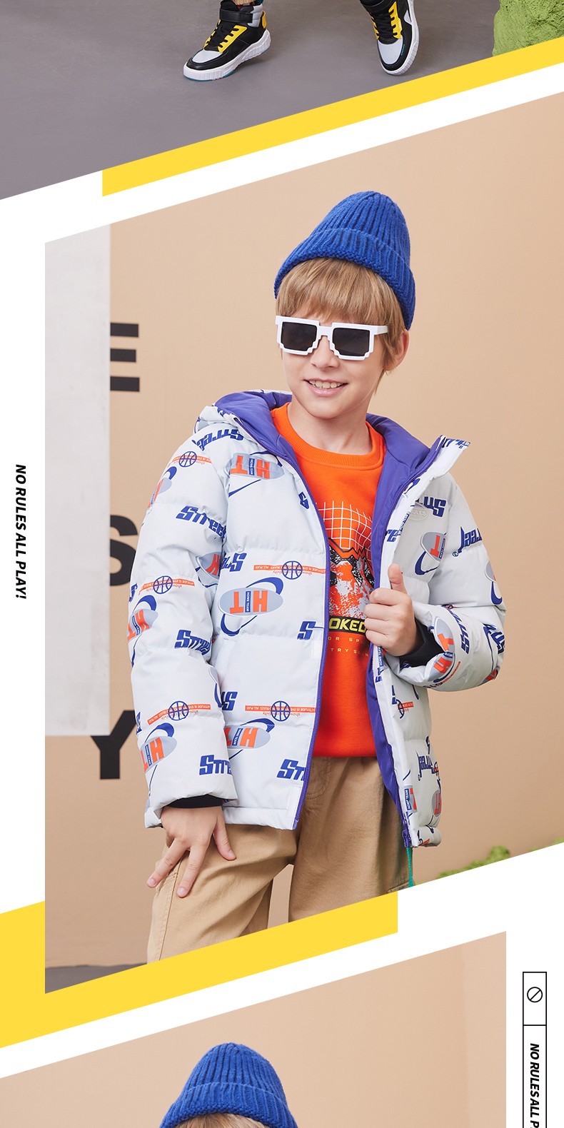 361童装儿童羽绒服男童羽绒大衣2021冬季新款中大童保暖连帽两面穿