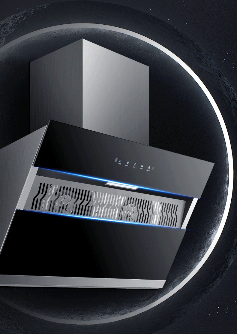 先科sast油烟机侧吸式抽油烟机大吸力一体脱排免拆自动清洗吸油烟机双