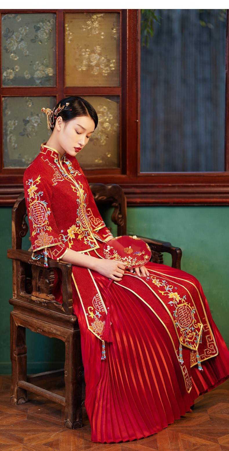 cocl轻奢女装2022年新款春夏秀禾服女龙凤褂新娘中式婚纱礼服结婚敬酒