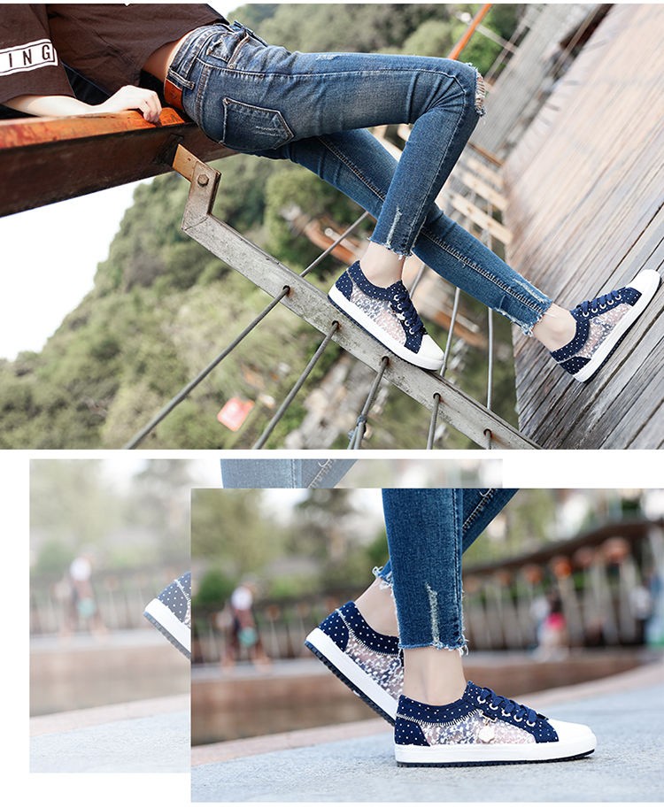 蕊派鞋子女学生韩版平底透气女生帆布鞋休闲运动鞋板鞋初中生夏季女鞋