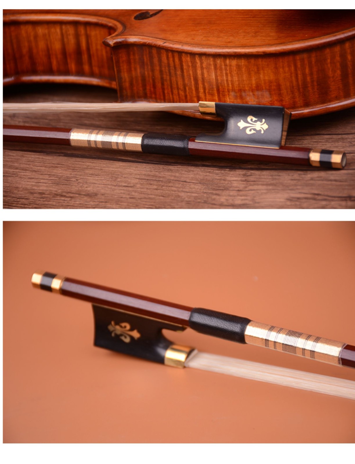 倾时新款小提琴琴弓儿童小提琴弓子蒙古马尾毛弓毛成人44演奏圆弓躬