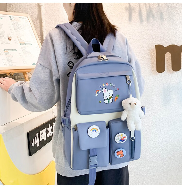 索亚特书包女中学生小学生韩版小清新ins风可爱少女心软妹初中生双肩