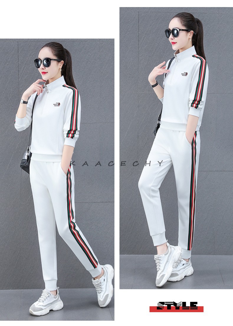 卡姿希品牌运动套装女2022春秋新款洋气女士休闲运动服套装运动服女两