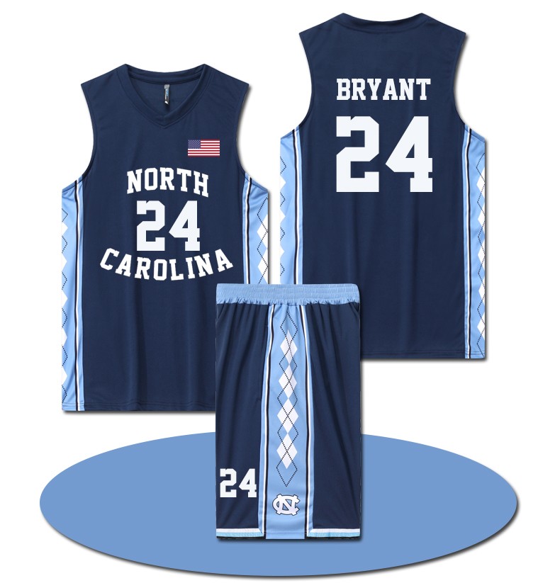 ncaa北卡大学球衣北卡篮球服定制北卡美式男女球衣定制印字印号北卡