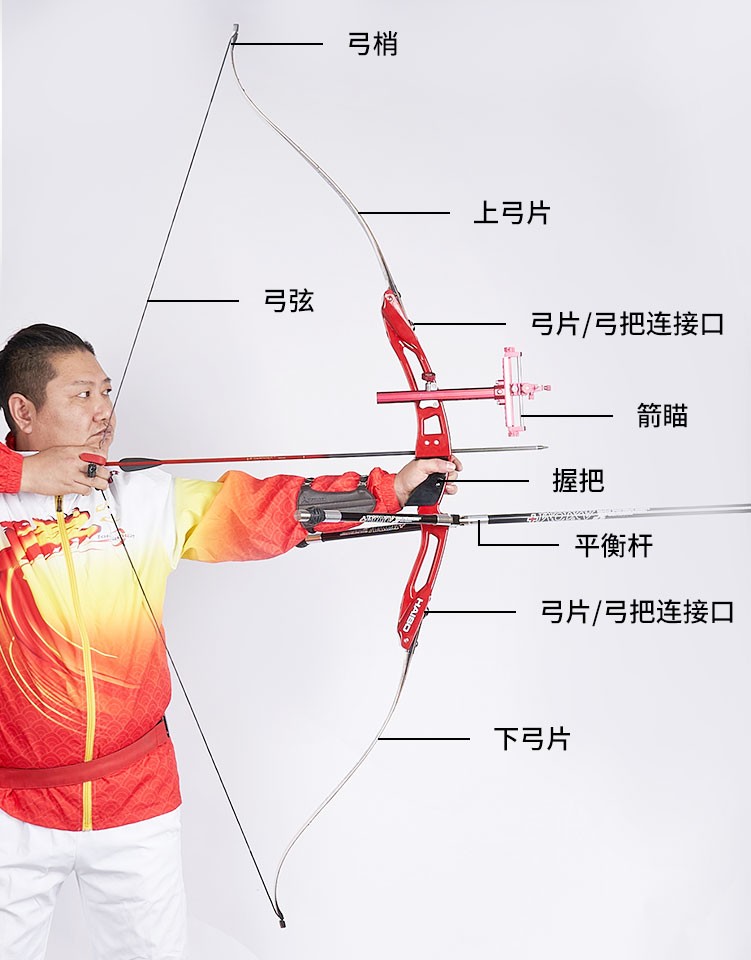 huwairen 竞技反曲弓竞技弓箭成人户外运动弓箭套装体育