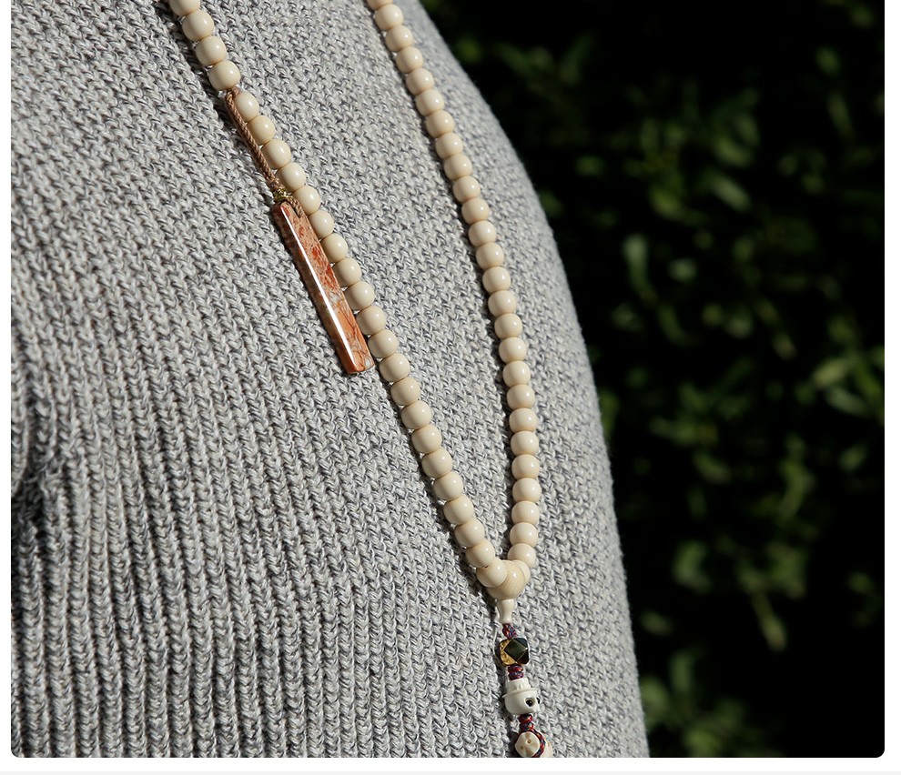 绿侬帝皇石佛珠侧挂108手串手持星月菩提金刚椰蒂百香籽diy配饰约10mm