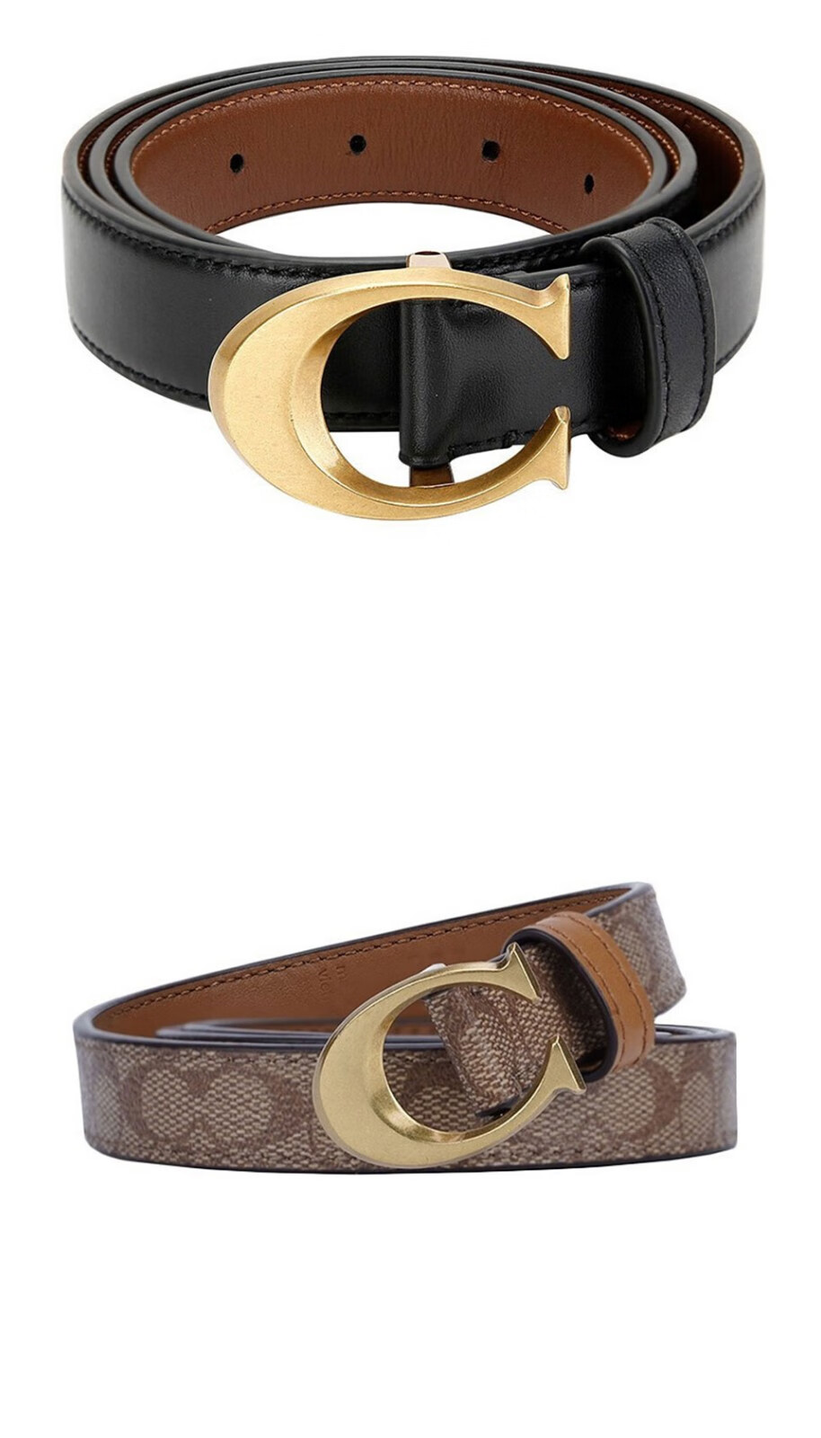 coach蔻驰女士腰带奢侈品皮带新款休闲百搭配饰女生 f89402卡其色 m