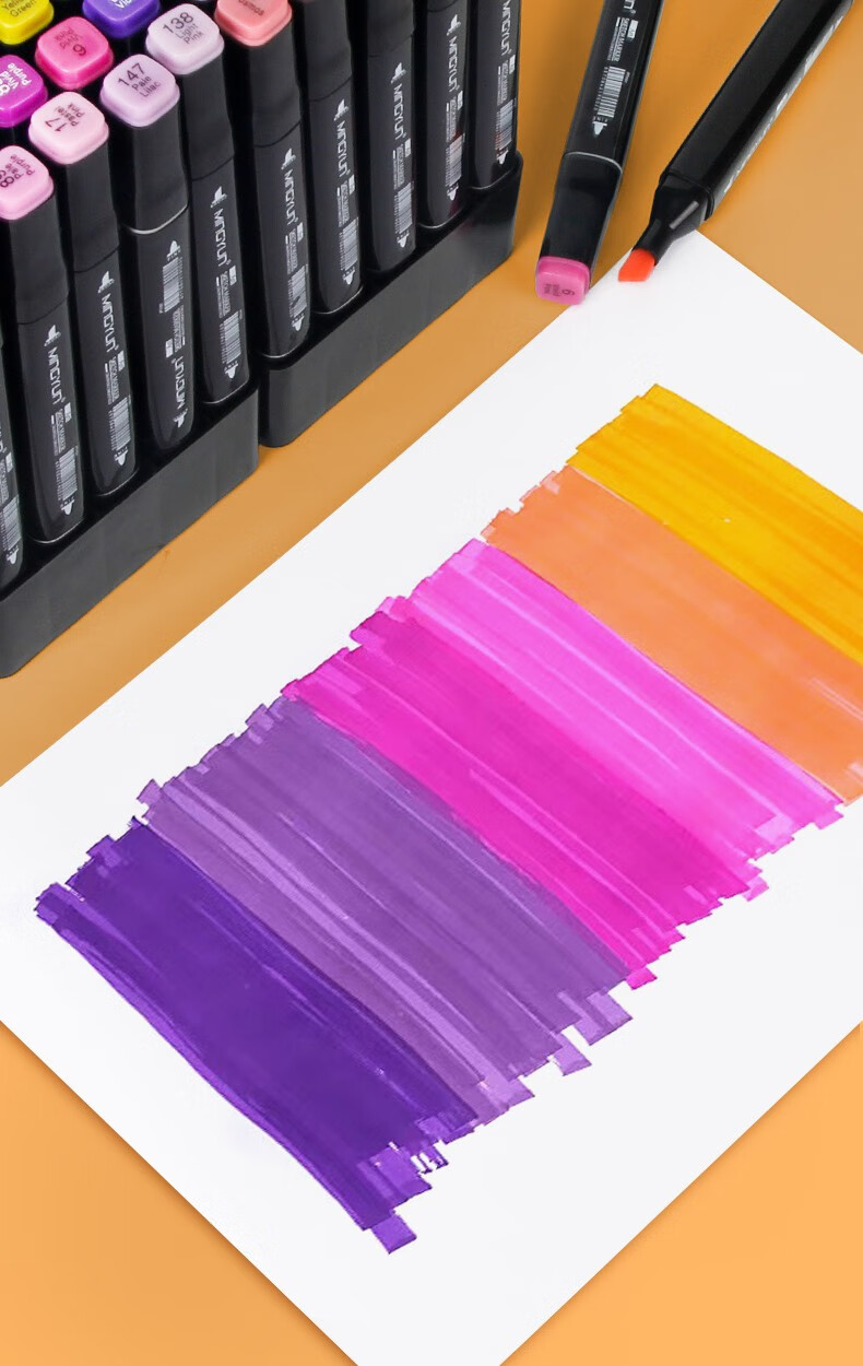 名韵马克笔套装学生用双头酒精性油性彩色绘画笔水彩笔动漫儿童绘画