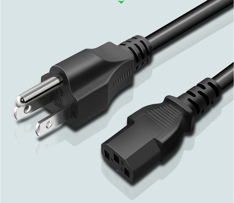 沃金泰(wojintai) etl认证美规电源线美标品字尾电源线美式插头转c13