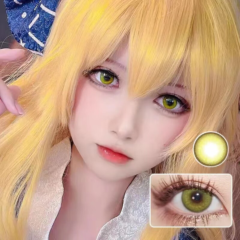 cupid显色夸张cosplay美瞳红金黄绿海绵宝宝漫展隐形眼镜kk 海绵宝宝