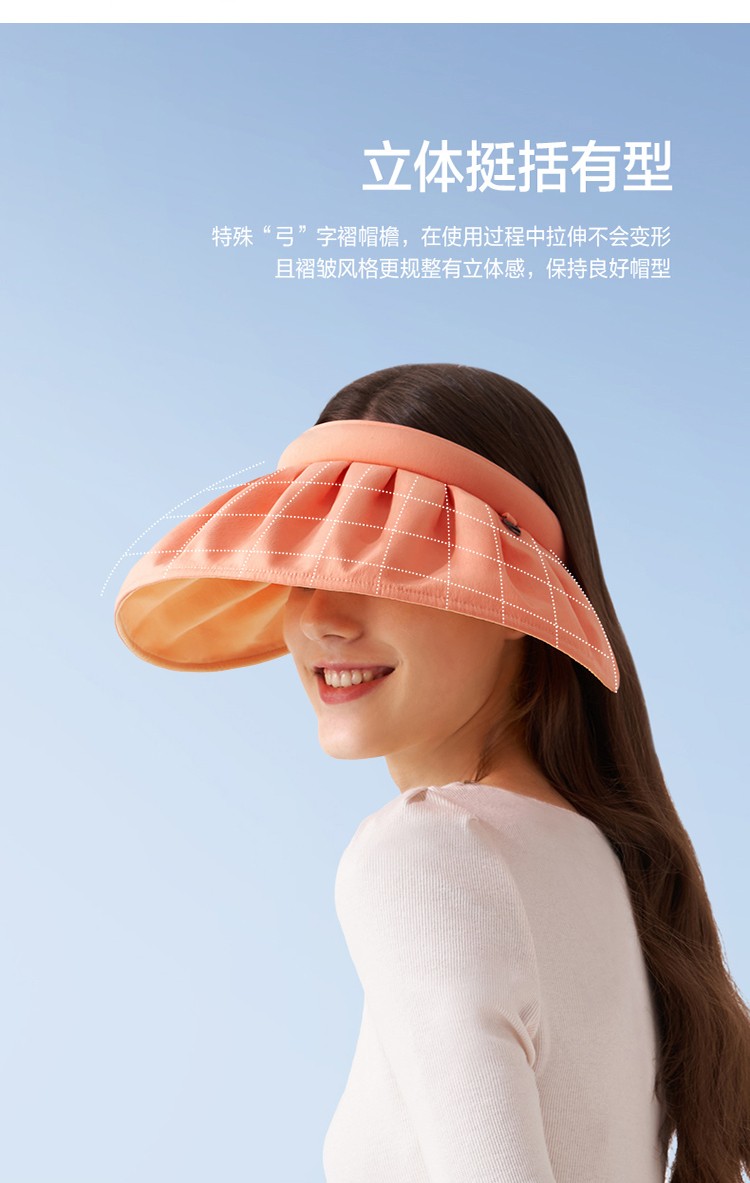 蕉下防晒帽女遮阳帽女士太阳帽子冰丝空顶贝壳帽鸭舌帽钓鱼运动跑步防