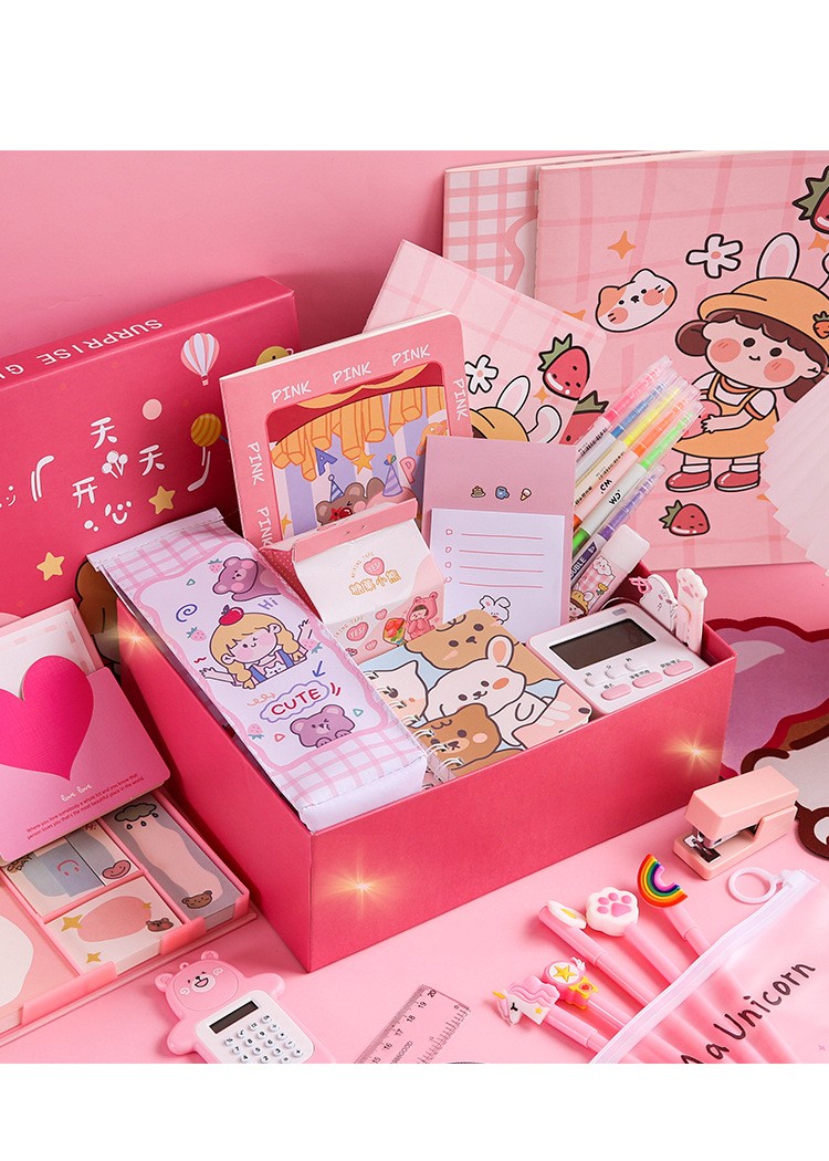 少女心文具套装大礼包儿童学习用品初中小学生开学大礼包学生奖品礼盒