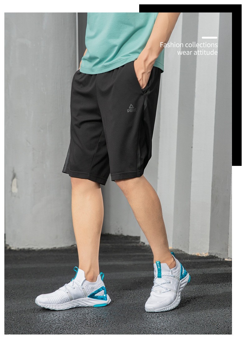 匹克短裤男五分裤男裤夏季宽松透气舒适字母logo潮流学生休闲五分裤