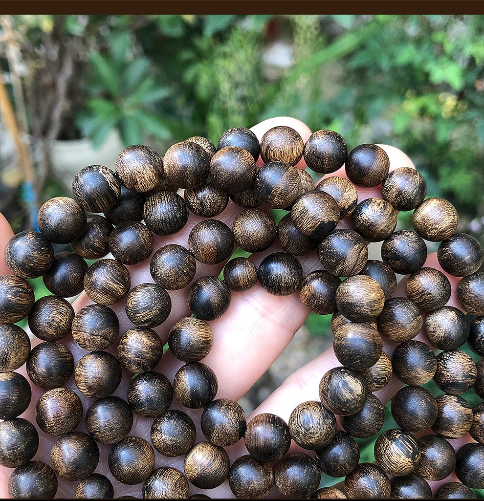 木醉越南惠安沉香手串男佛珠念珠正区天然野生老料高油密花香果香浓郁