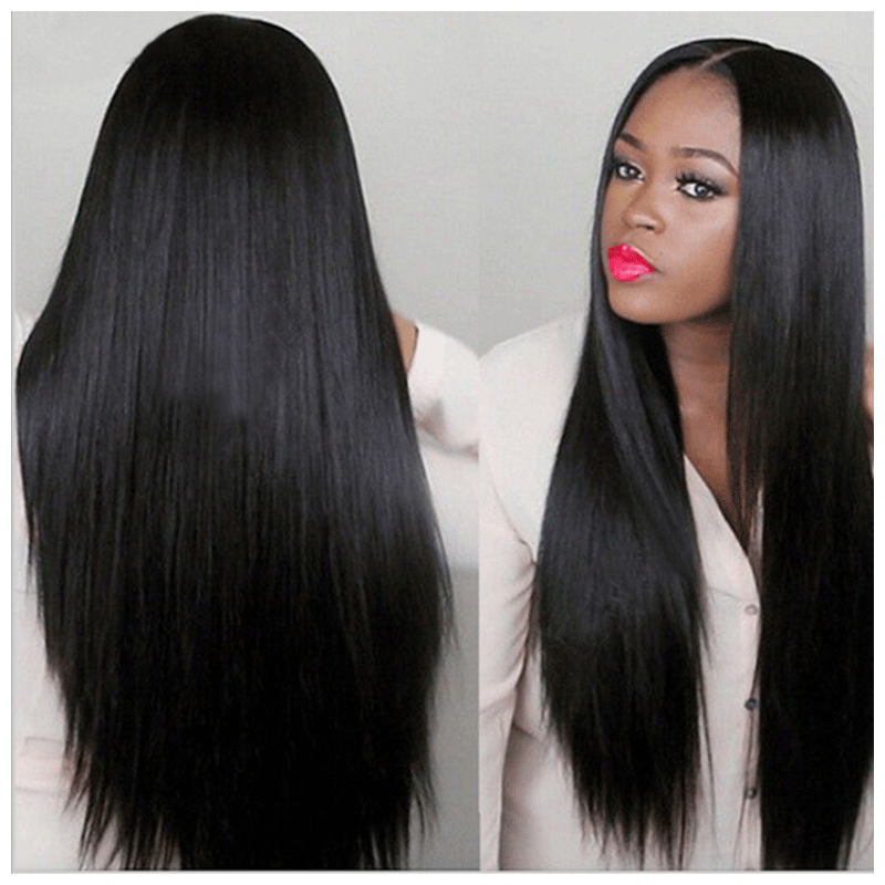 天使丝丝欧美假发女渐变黑色中分长卷发长直发大波浪化纤发非洲头套